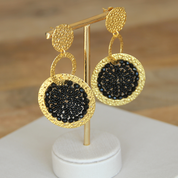 Boucles d'oreilles Santibé Mini Isabella Noires 782S49