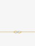Bracelet infini en plaqué or et zirconiums 745-511