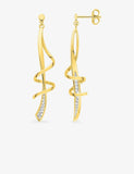 Boucles en plaqué or spirale 782-217