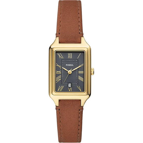 Montre Fossil Raquel en cuir brun
