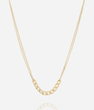 Collier ZAG en acier doré 850J912