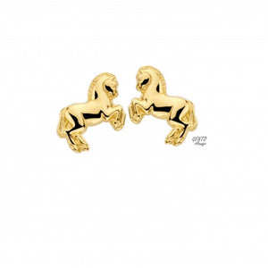 Boucles cheval en plaqué or 786-83