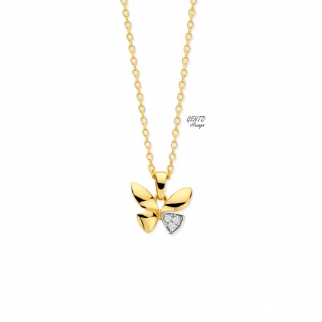 Collier Papillon en plaqué or 755E4