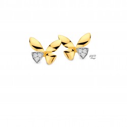 Boucles papillon en plaqué or 786-84