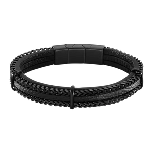 Bracelet cuir noir LS2206-2-1