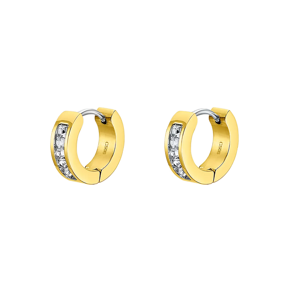 Boucles créoles en acier doré 880j-1059