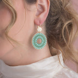 Boucles d'oreilles Santibé Maxi Paradis Vert d'eau  782S13