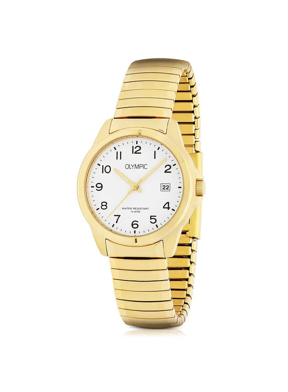 Montre Olympic Charlie extensible acier doré 127f1