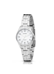 Montre Olympic Robin acier fond blanc 115-636