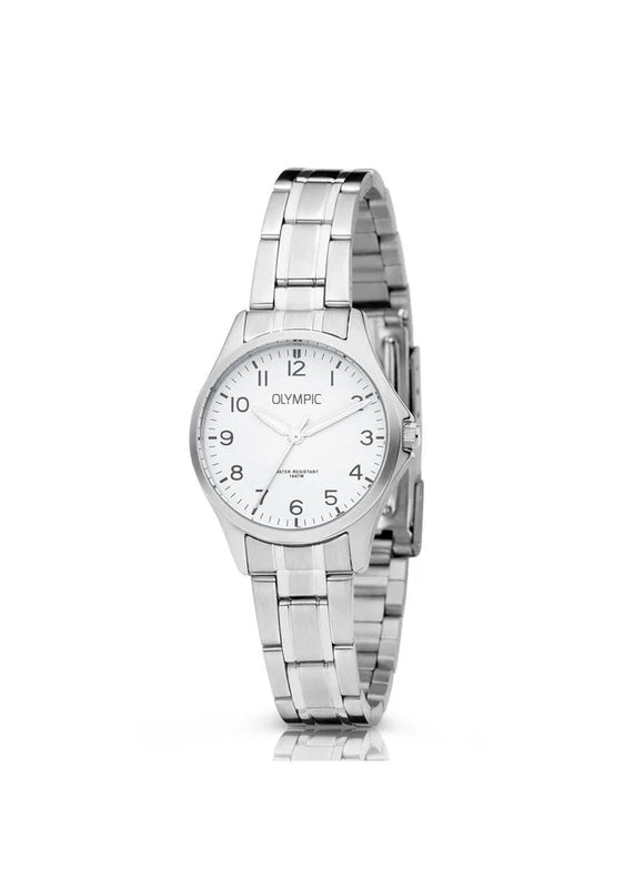 Montre Olympic Robin acier fond blanc 115-636