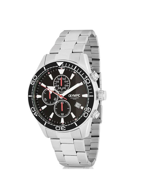 Montre Olympic Adam acier fond noir 129a361