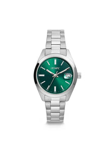 Montre Olympic Louise acier fond vert 115-635