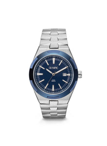 Montre Olympic Héritage acier fond bleu 125-524
