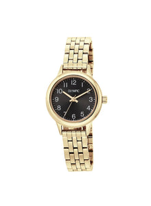 Montre Olympic Yara acier doré fond noir 117-288