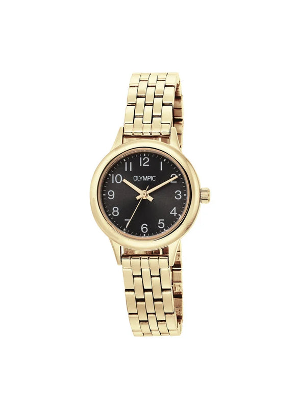 Montre Olympic Yara acier doré fond noir 117-288