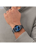 Montre Olympic Frank noir cadran bleu 129P96