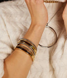 Bracelet Jonc Darwin en acier doré