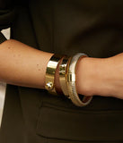 Bracelet Jonc Sarah en acier doré