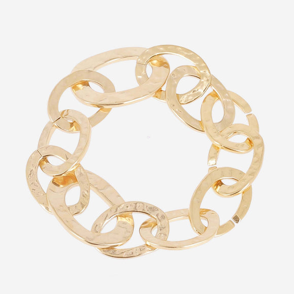 Bracelet Zag maillon en acier doré 840J811