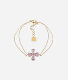 Bracelet ZAG Estial Violet en acier doré