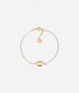 Bracelet Zag Flint en acier doré