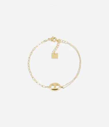 Bracelet Zag Flint en acier doré