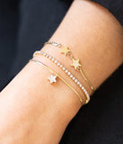 Bracelet ZAG Algara en acier doré