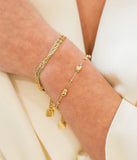 Bracelet Zag Oliva en acier doré