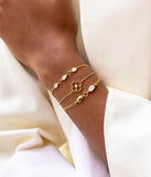 Bracelet ZAG Alberta Nude en acier doré