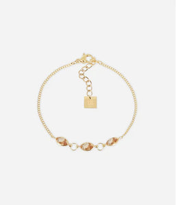 Bracelet ZAG Alberta Nude en acier doré