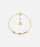 Bracelet ZAG Alberta Nude en acier doré