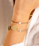 Bracelet ZAG Grazia purple en acier doré