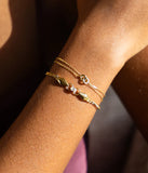 Bracelet Zag Jaspéa en acier doré