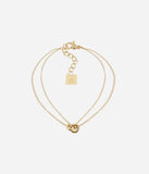 Bracelet Zag Jaspéa en acier doré