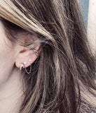 Boucles d'oreilles créoles ZAG First en acier doré