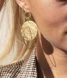 Boucles d'oreilles ZAG Klee en acier doré