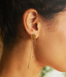 Boucles d'oreilles ZAG Orlya en acier doré