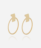 Boucles d'oreilles ZAG Nolita en acier doré