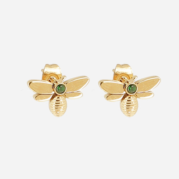 Boucles d'oreilles doubles ZAG Abeja verte