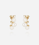 Boucles d'oreilles Zag Terrazzo en acier doré