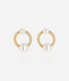 Boucles d'oreilles Zag Marmaro en acier doré