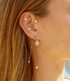 Boucles d'oreilles ZAG Izel en acier doré