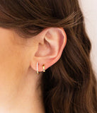 Boucles d'oreilles doubles ZAG Uria en acier