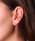 Earcuff ZAG Jimenia en acier doré (vendu à l'unité)