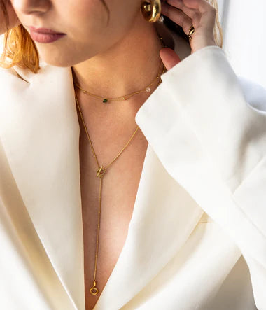 Collier ZAG Enola en acier doré