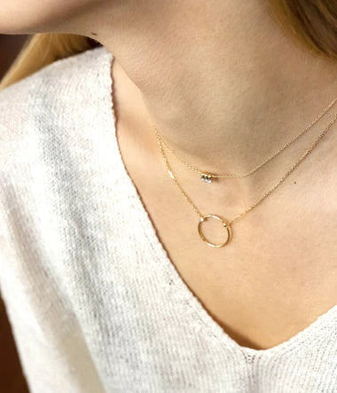 Collier ZAG Jill en acier doré