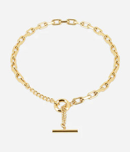 Collier ZAG Izar en acier doré