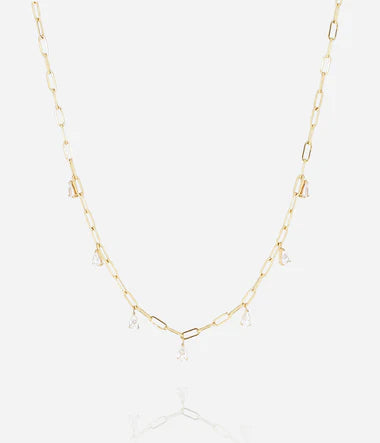 Collier ZAG Devaron en acier doré