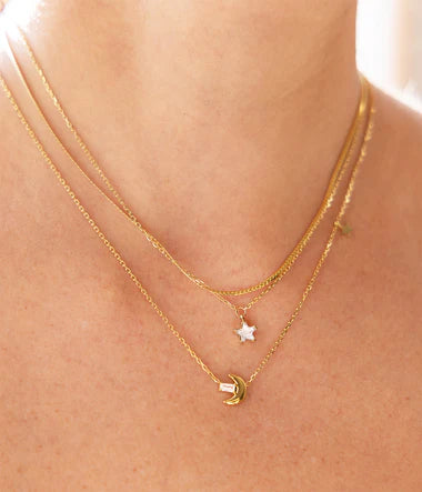 Collier ZAG étoile Alee en acier doré