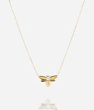 Collier ZAG Abeja Blanc en acier doré
